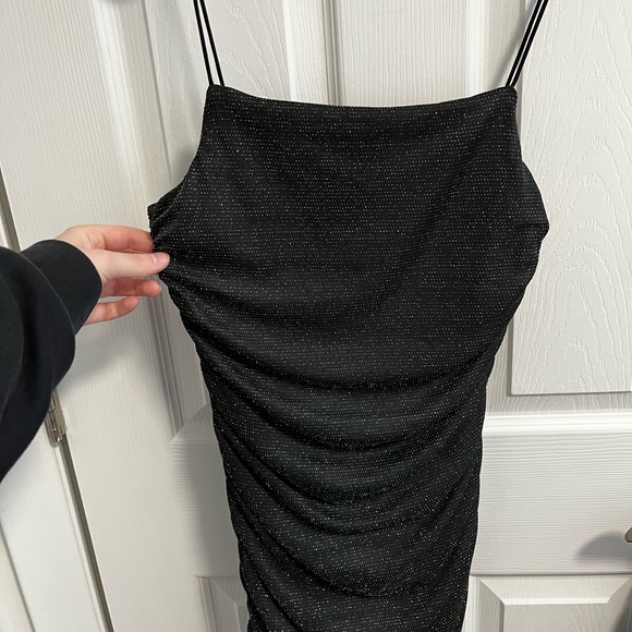 Black Sparkly Mini Dress - Picture 2 of 9